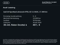 Gebraucht Audi A3 Advanced 204 PS (150 kW) 2025 Mythosschwarz metallic Limousine