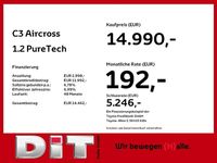 Gebraucht Citroën C3 Aircross PureTech 131 PS (96 kW) 2023 Lack weiss banquise/typ aussenverkleidun SUV