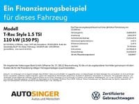Gebraucht VW T-Roc Style 150 PS (110 kW) 2024 Pyritsilber metallic SUV