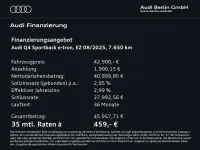 Gebraucht Audi Q4 Sportback e-tron Sport 150 kW (204 PS) 2025 Florettsilber metallic SUV