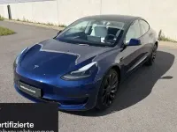 Brugt Tesla Model 3 Performance 377 kW (513 HK) 2022 Blå Sedan