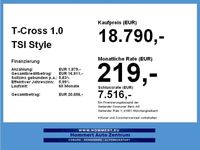 Gebraucht VW T-Cross Style 116 PS (85 kW) 2020 Deep black perleffekt SUV