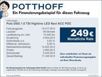 gebraucht VW Polo DSG 1.0 TSI Highline LED Navi ACC PDC