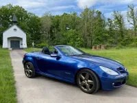 Second-hand Mercedes SLK200 163 CP (119 kW) 2005 Albastru Cabrio