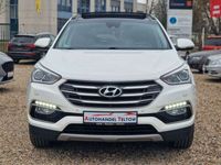 gebraucht Hyundai Santa Fe blue 4WD AT Premium 1.Hand Panoramadach