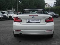 gebraucht BMW 218 i Cabrio Leder Navi PDCv+h Multif.Lenkrad RDC Klimaautom SHZ Temp PDC CD USB ESP MAL Regense