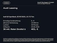 Gebraucht Audi Q3 Sportback Performance 190 PS (139 kW) 2025 Schwarz SUV