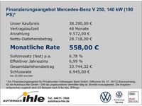 Gebraucht Mercedes V250 Avantgarde Edition 190 PS (139 kW) 2017 Silber Van / Kleinbus