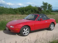 Gebraucht Mazda MX5 90 PS (66 kW) 1996 Rot Cabrio