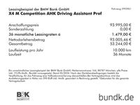gebraucht BMW X4 X4 MM Competition AHK Driving Assistant Prof Sportpaket Bluetooth HUD Navi LED Vo