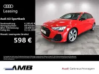 Używany Audi A3 S-Line 150 KM (110 kW) 2025 Czerwony Sedan/Limuzyna