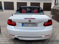 gebraucht BMW 220 d Cabrio Sport Line Weiß/Rot, 8 Fach, LANGSTR