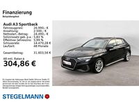 Gebraucht Audi A3 S-Line 116 PS (85 kW) 2024 Mythosschwarz metallic Limousine