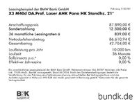 gebraucht BMW X3 X3 M40M40d DA.Prof. Laser AHK Pano HK Standhz. 21' Sportpaket Bluetooth HUD Navi Vo