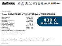 Neu Alfa Romeo Tonale 160 PS (117 kW) 2026 Schwarz SUV