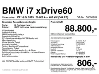 Gebraucht BMW i7 M Sport 400 kW (544 PS) 2025 Schwarz Limousine