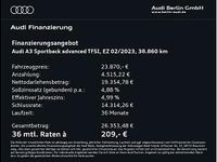 Gebraucht Audi A3 Advanced Plus 110 PS (80 kW) 2023 Schwarz (mythosschwarz metallic) Limousine