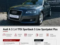 Gebraucht Audi A3 Sportback S-Line 125 PS (91 kW) 2009 Grau Kleinwagen