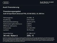 Gebraucht Audi A3 Advanced Plus 110 PS (80 kW) 2022 Mythosschwarz metallic Limousine