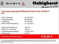 Gebraucht Mitsubishi Space Star Select+ 71 PS (52 kW) 2024 Metallic Kleinwagen