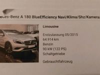Gebraucht Mercedes A180 122 PS (89 kW) 2015 Silber Limousine