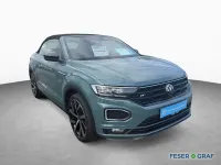 Gebraucht VW T-Roc Cabriolet R-line 150 PS (110 kW) 2022 Cactus green schwarz Cabrio
