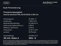 Gebraucht Audi Q2 Advanced Plus 150 PS (110 kW) 2026 Brillantschwarz SUV