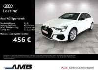 Gebraucht Audi A3 Sportback e-tron S-Line 245 PS (180 kW) 2023 Ibisweiß Kleinwagen