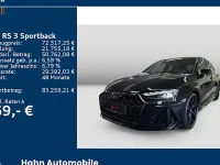 Neu Audi RS3 Advanced 400 PS (294 kW) 2025 Schwarz Limousine