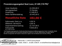 Gebraucht Seat Leon Style 110 PS (80 kW) 2024 Midnight schwarz Kombi