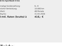 Neu Audi A1 Sportback S-Line 116 PS (85 kW) 2025 Weiß Kleinwagen