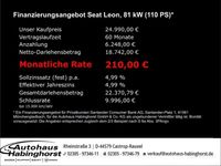 Gebraucht Seat Leon Style 110 PS (80 kW) 2024 Midnight schwarz (metallic) Limousine