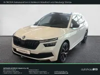 Gebraucht Skoda Kamiq Monte Carlo 150 PS (110 kW) 2023 Moonweiss metallic (weiß) SUV