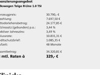 Neu VW Taigo R-line 116 PS (85 kW) 2025 Schwarz SUV