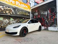 gebraucht Tesla Model Y Performance Alcantara Weiß-MATT Forged Carbon