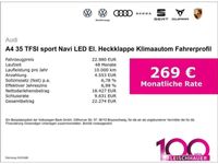 gebraucht Audi A4 35 TFSI sport Navi LED El. Heckklappe Klimaautom F