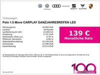 gebraucht VW Polo 1.0 Move CARPLAY GANZJAHRESREIFEN LED