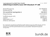 gebraucht BMW 330 330 d M Sport LiCoPro Laser HiFi Glasdach 19' LED Sportpaket Bluetooth Navi Volll
