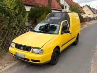 Gebraucht VW Caddy 90 PS (66 kW) 2001 Gelb Van / Kleinbus