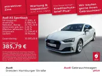 Gebraucht Audi A5 Sportback Advanced 163 PS (119 kW) 2021 Gletscherweiß metallic Kleinwagen