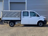 gebraucht VW T6 DoKa Pritsche 4Motion 2.0 TDI AHK KLIMA STANDHZ Plane + Spriegel