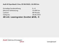 Gebraucht Audi A5 Sportback S-Line 204 PS (150 kW) 2023 Chronosgrau metallic Kleinwagen