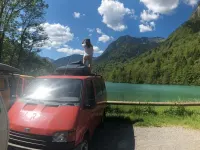 Gebraucht Ford Transit 77 PS (56 kW) 1986 Rot Van / Kleinbus