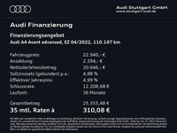 Second-hand Audi A4 Advanced 163 CP (119 kW) 2022 Negru Break