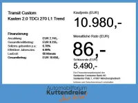 Käytetty Ford Transit Custom Trend 131 HP (96 kW) 2017 Valkoinen Sedan