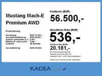 Neu Ford Mustang Mach-E Premium 275 kW (375 PS) 2025 Absolute black SUV