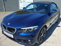 Gebraucht BMW 218 Sport Line 150 PS (110 kW) 2019 Mediterranblau metallic Cabrio