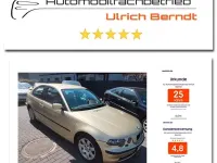 Gebraucht BMW 316 Compact Sport Line 116 PS (85 kW) 2003 Gelb Kleinwagen