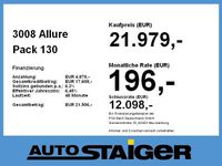 Gebraucht Peugeot 3008 Allure 131 PS (96 kW) 2023 Lack weiss perlglänzend/metallic la SUV