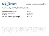 Gebraucht Seat Arona Style 116 PS (85 kW) 2024 Midnight schwarz metallic (metallic) SUV